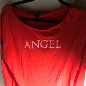ANGEL Victoria’s SECRET RED WITH GLITTER LETTERS